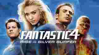 โปสเตอร์หนัง Fantastic Four Rise of the Silver Surfer ปี 2007 พร้อมทีมฮีโร่และ Silver Surfer