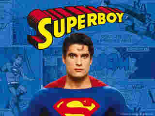 ภาพ Gerard Christopher ขณะสวมชุด Superman ในซีรีส์ Superboy