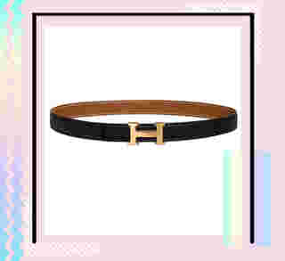 เข็มขัดผู้หญิง Hermes Mini H Belt Buckle & Reversible Leather Strap 24 mm