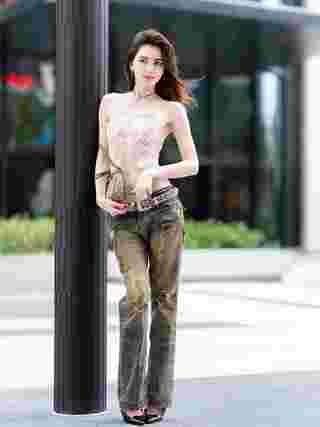 ใหม่ ดาวิกา แซ่บไฟลุก เสื้อซีทรูตัวบาง