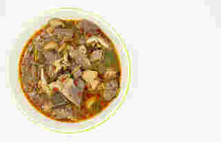 เมนูไส้อ่อนหมู ต้มแซ่บเครื่องในหมู