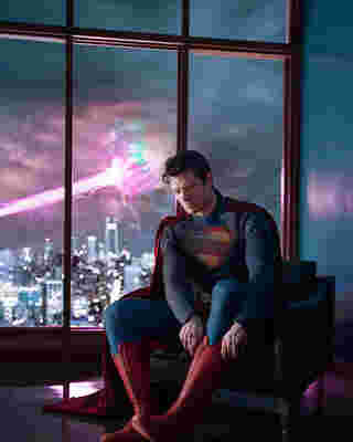 ภาพ David Corenswet สวมชุด Superman ใน Superman (2025)