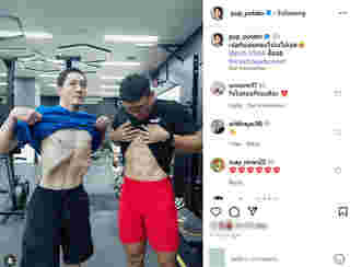ปั๊บ โปเตโต้ เปิดเสื้อโชว์หุ่นเทียบคนข้าง