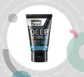 Men's Biore Double Scrub - Deep Action Extra Cool โฟมล้างหน้าผู้ชาย