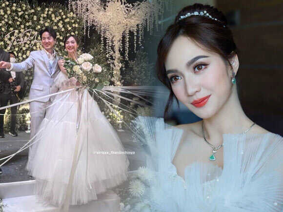 ชื่นมื่น... หญิง ธนิจจิญญา แต่งงานแฟนหมอฟัน รักสุกงอมหวาน เจ้าสาวสวยมาก