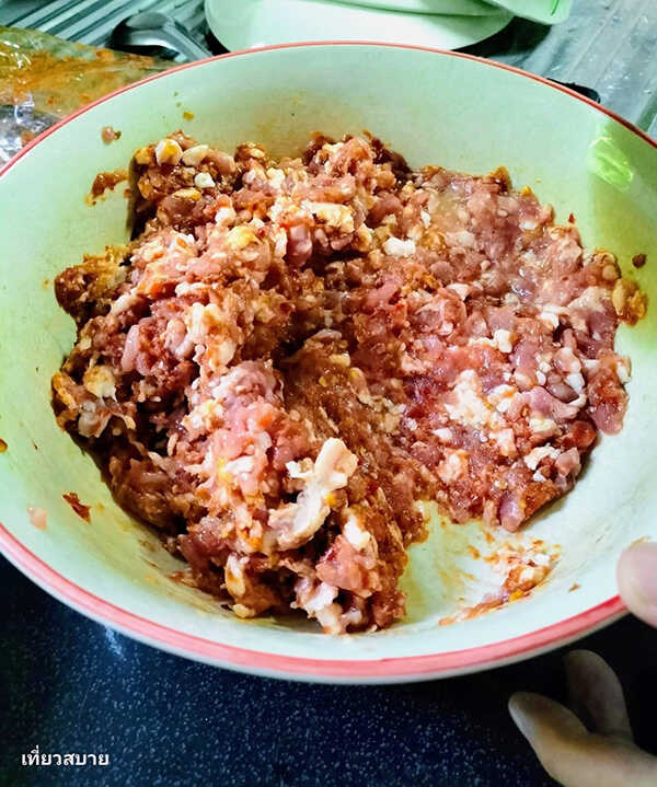 ทอดมันหมูใส่ถั่วพู เมนูหมู เมนูทอดมัน สูตรอาหาร อาหารไทย