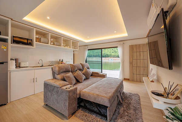 ห้องรับแขก Lakeation Kanchanaburi