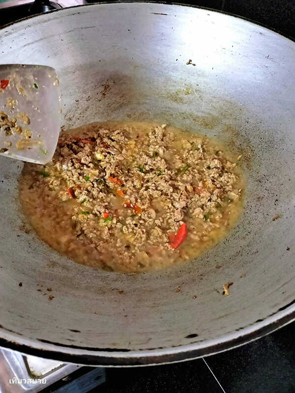 กะเพราเนื้อสับ ผัดกะเพรา เมนูเนื้อ อาหารไทย สูตรอาหาร