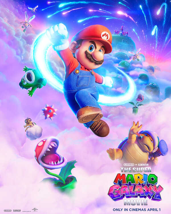 The Super Mario Galaxy Movie หนังซูเปอร์มาริโอ้ หนังแอนิเมชั่น ภาคต่อ หนังใหม่ 2026 โปสเตอร์ คาแรกเตอร์