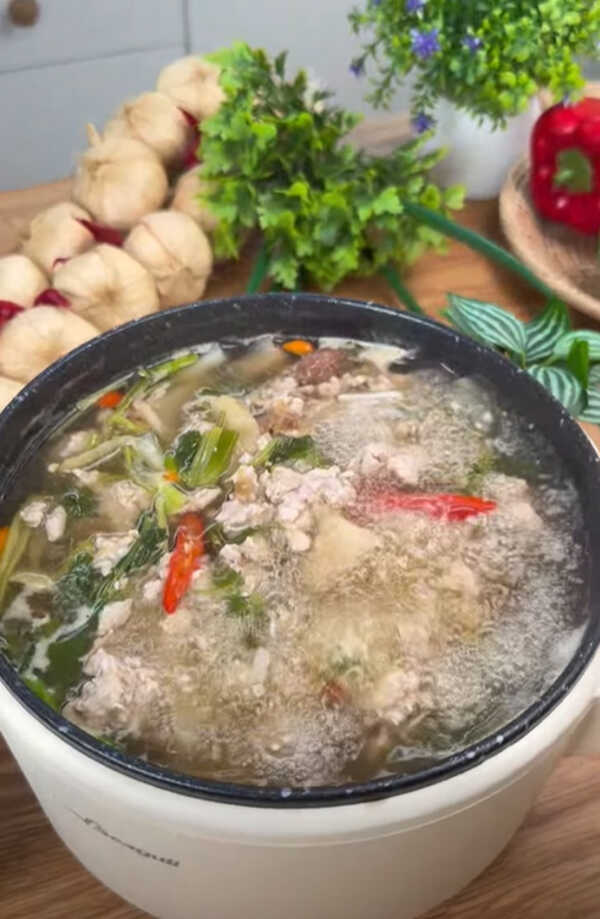 แกงจืดหมูต้มบ๊วยเกี่ยมฉ่าย เมนูต้ม ต้มจืด สูตรอาหาร