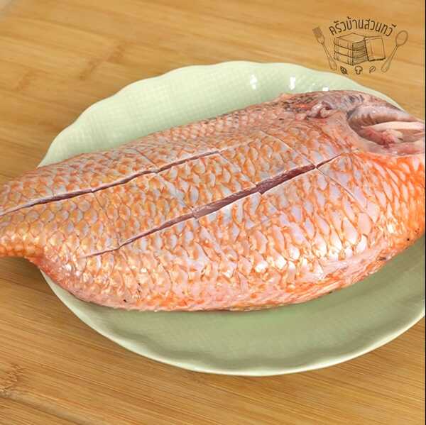 ปลาทับทิมนึ่งซีอิ๊ว