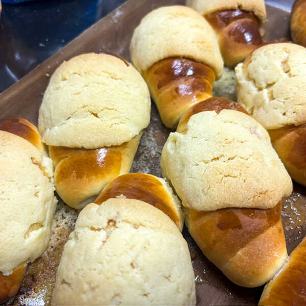 สูตรขนมปังเกลือแครกเกอร์ หรือ Craquelin Shio Pan เมนูขนมปัง ขนมปังเกลือ ชิโอะปัง สูตรขนม