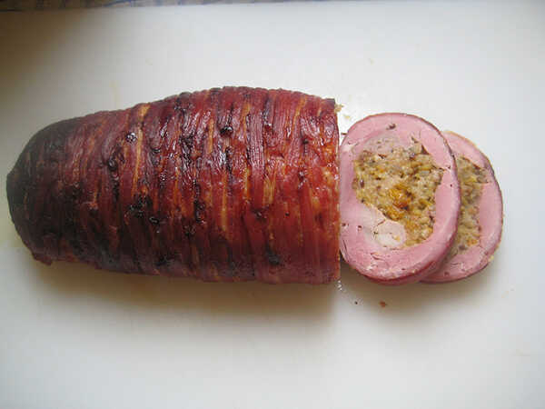 หมูสันในยัดไส้แอปริคอต แอปเปิล และขิง อาหารฝรั่ง เมนูหมูยัดไส้ สูตรอาหาร