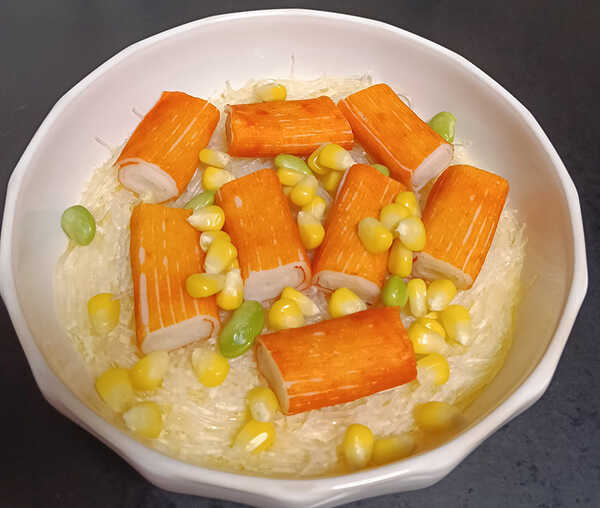 ไข่ตุ๋นวุ้นเส้นปูอัดซุปมิโซะ เมนูไข่ ไข่ตุ๋น สูตรอาหาร