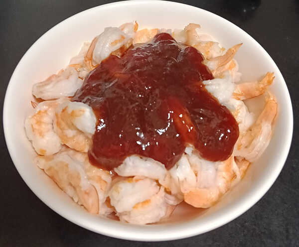 กุ้งอบซอสบาร์บีคิว เมนูกุ้ง หม้อทอดไร้น้ำมัน สูตรอาหาร