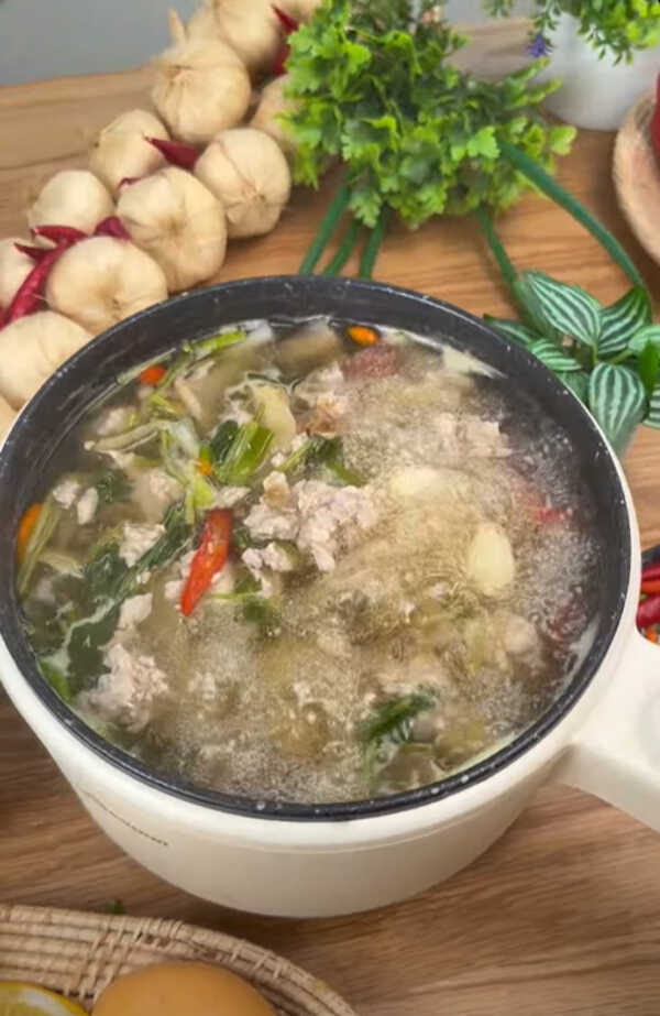 แกงจืดหมูต้มบ๊วยเกี่ยมฉ่าย เมนูต้ม ต้มจืด สูตรอาหาร