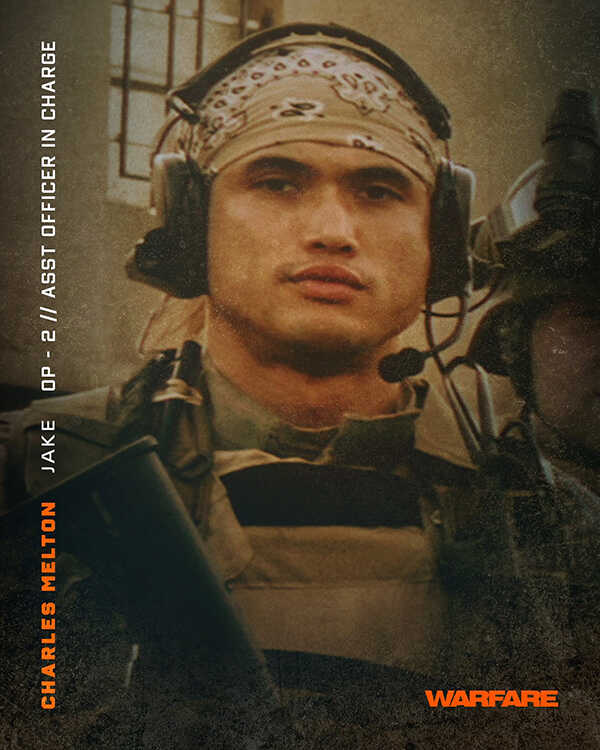 หนัง Warfare ยุทธการฝ่าแดนนรก หนังสงคราม นักแสดงนำ Charles Melton รับบท Jake