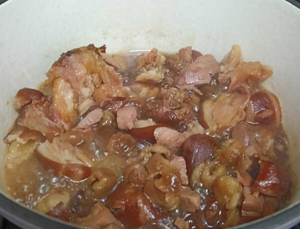 ขาหมูรมควันตุ๋นลำไย เมนูหมู ขาหมูตุ๋น สูตรอาหาร