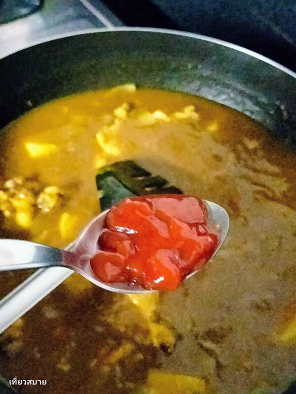 แกงกะหรี่ไก่ใส่มันพร้าว เมนูแกงกะหรี่ อาหารไทย สูตรอาหาร