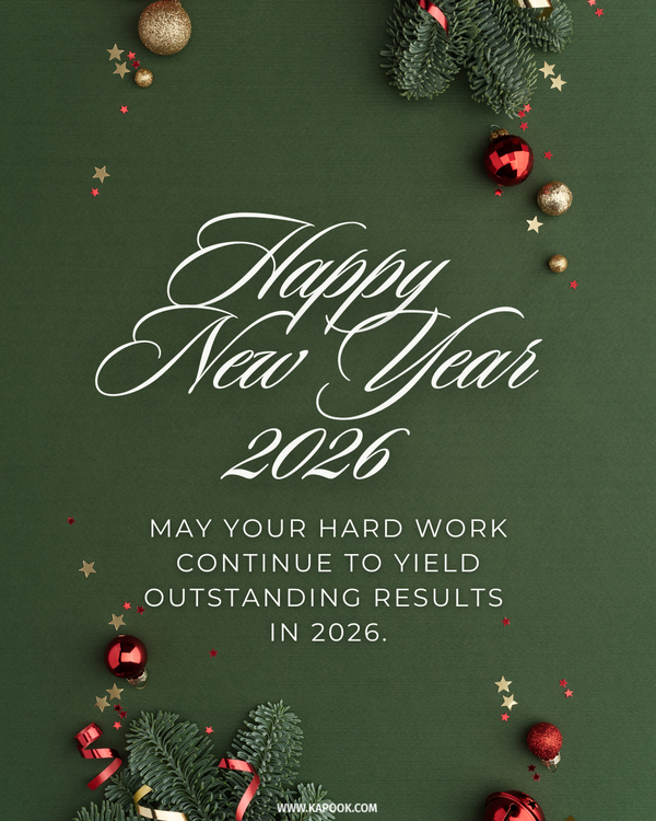 คำอวยพรปีใหม่ 2026 ภาษาอังกฤษ