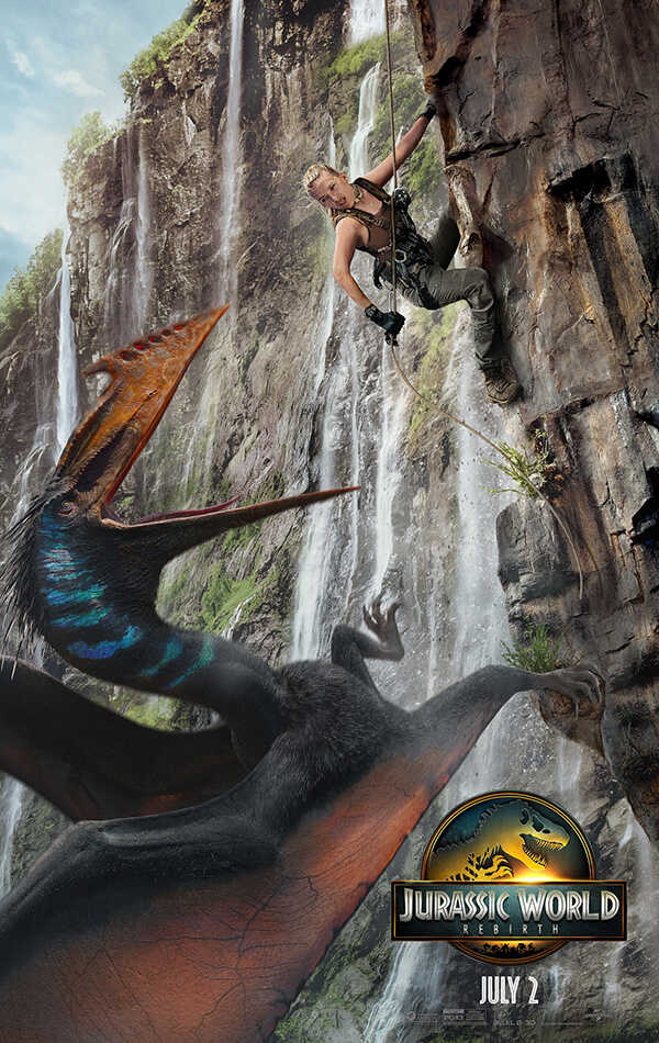 โปสเตอ์หนัง jurassic world rebirth ไดโนเสาร์ กับ Scarlett Johansson