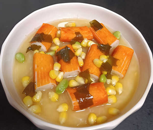 ไข่ตุ๋นวุ้นเส้นปูอัดซุปมิโซะ เมนูไข่ ไข่ตุ๋น สูตรอาหาร