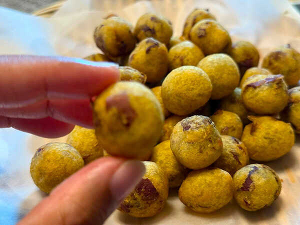 ขนมไข่นกกระทามันหวานญี่ปุ่น Sweet Potato Balls มันหวานทอด