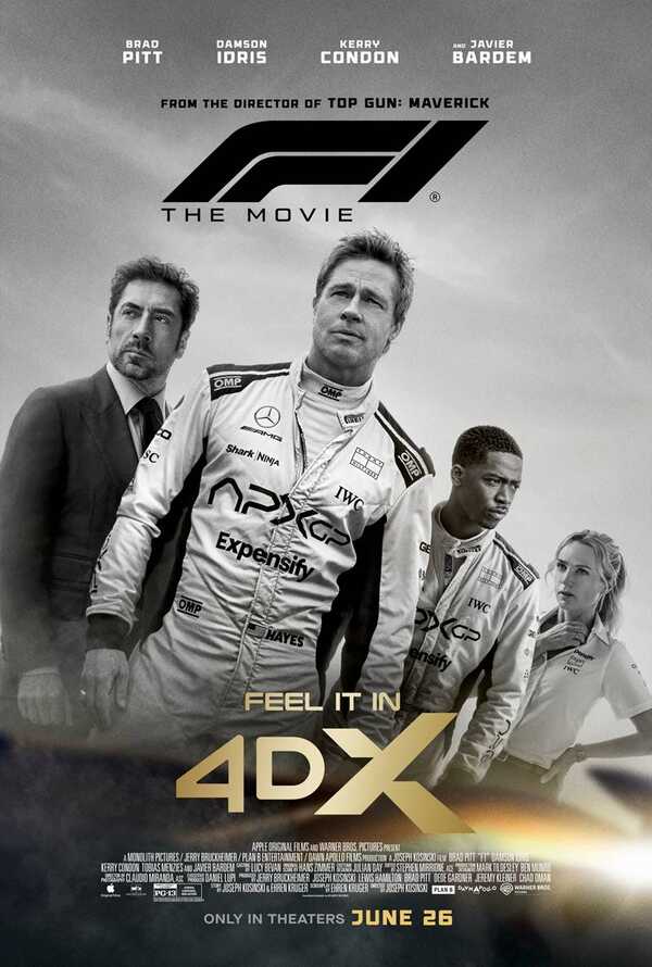 โปสเตอร์ F1 หนังแข่งรถฟอร์มูล่าวัน F1 Movie แบรด พิตต์ นำแสดง