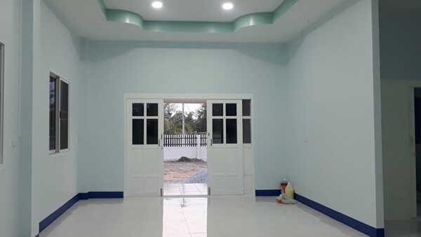 สร้างบ้านชั้นเดียว 2 ห้องนอน 1 ห้องน้ำ