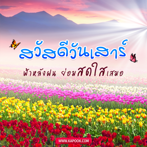 สวัสดีวันเสาร์ ฟ้าหลังฝน ย่อมสดใสเสมอ