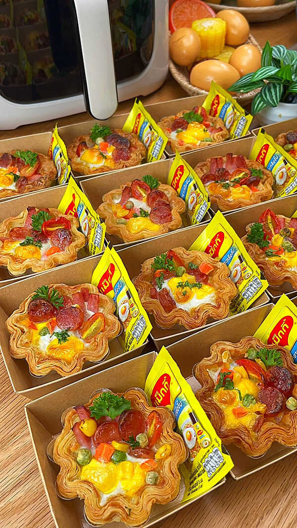 ทาร์ตไข่กระทะ เมนูหม้ออบลมร้อน สูตรอาหาร
