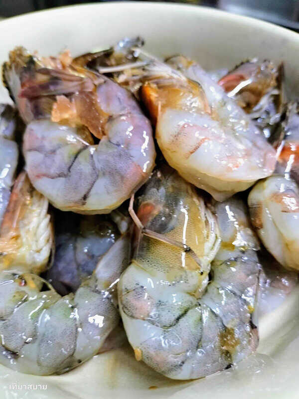 กุ้งอบวุ้นเส้นใส่เนย เมนูกุ้ง เมนูอบวุ้นเส้น สูตรอาหาร