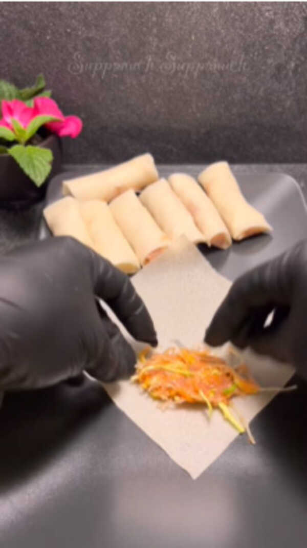 เปาะเปี๊ยะทอดสูตรไม่ต้องผัดไส้ สูตรอาหาร อาหารว่าง