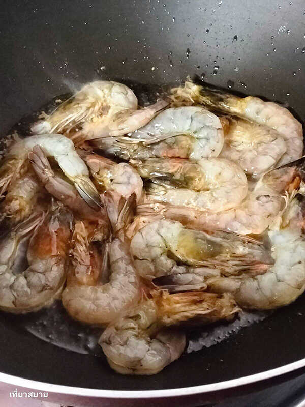 กุ้งอบวุ้นเส้นใส่เนย เมนูกุ้ง เมนูอบวุ้นเส้น สูตรอาหาร