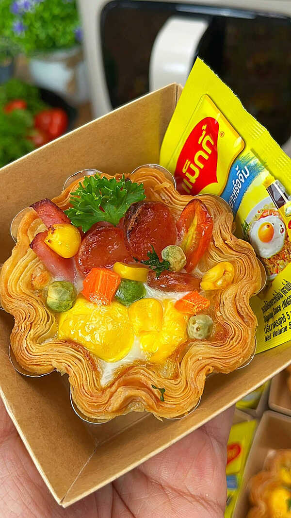ทาร์ตไข่กระทะ เมนูหม้ออบลมร้อน สูตรอาหาร