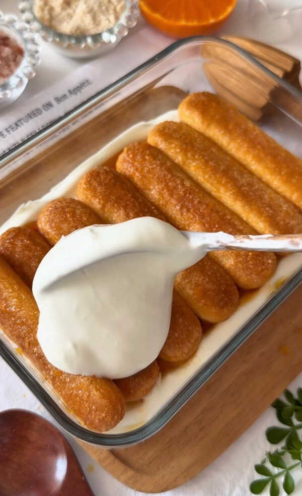 Orange Tiramisu  Yogurt ทีรามิสุโยเกิร์ตส้ม สูตรขนม