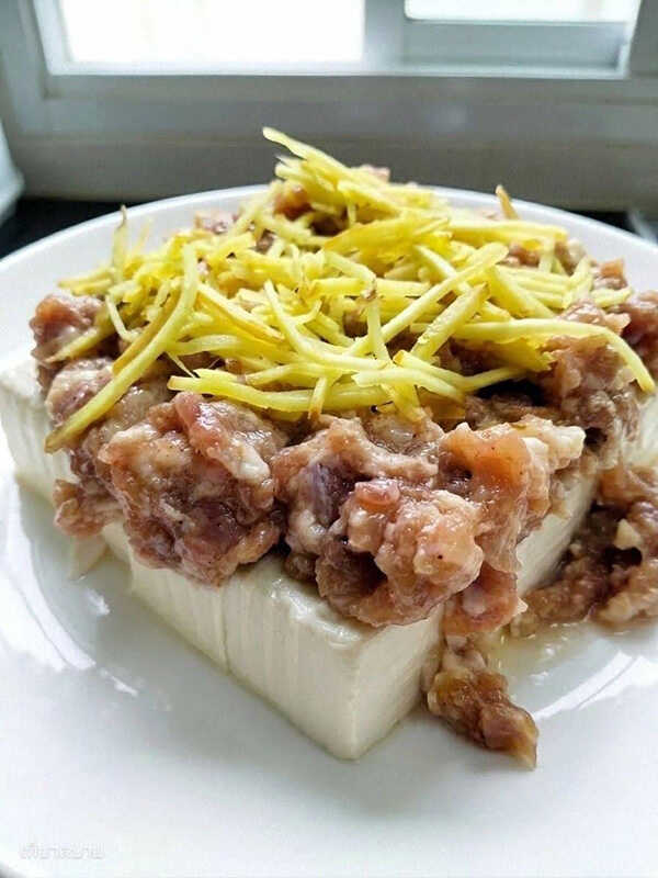 เต้าหู้ญี่ปุ่นนึ่งซีอิ๊วหมูสับ เมนูเต้าหู้ เมนูหมู เมนูนึ่ง สูตรอาหาร