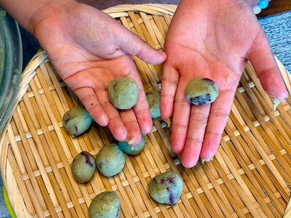 ขนมไข่นกกระทามันหวานญี่ปุ่น Sweet Potato Balls มันหวานทอด
