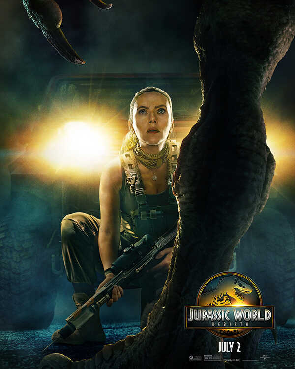 โปสเตอ์หนัง jurassic world rebirth ไดโนเสาร์ กับ Scarlett Johansson