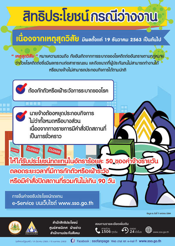 เงินว่างงานประกันสังคม